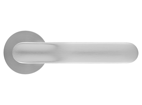 GARAK ручка дверная на круглой розетке 6 мм, MH-59-R6 MSC, цвет - мат. сатинированный хром фото купить в Балашихе