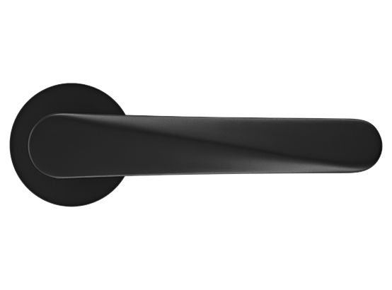 CAYAN - ручка дверная  на круглой розетке 6 мм, MH-58-R6 BL,  цвет - чёрный фото купить в Балашихе